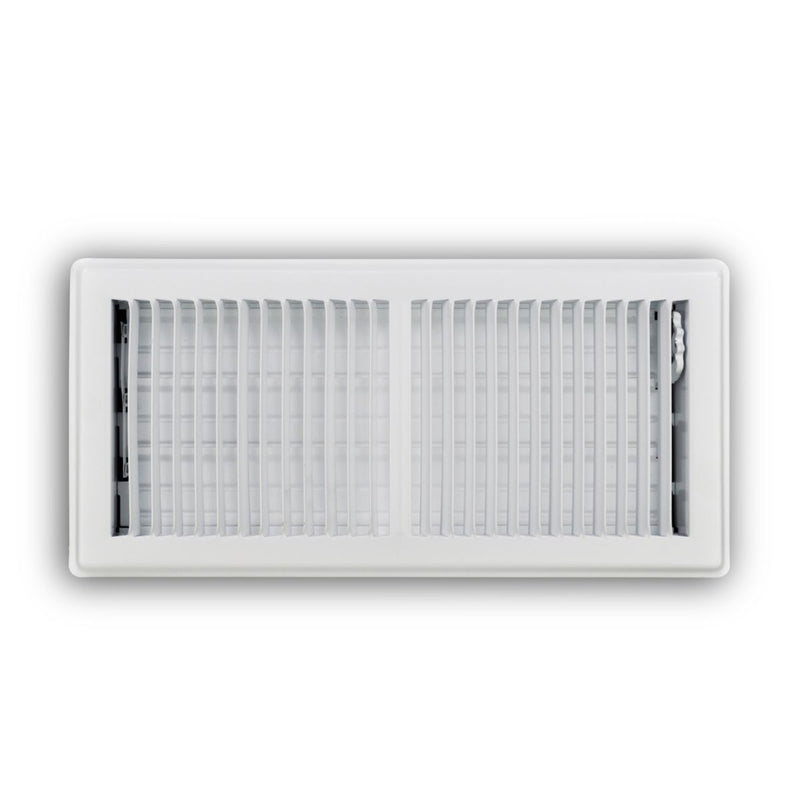 TRUaire 150MW06X14, 6x14 Floor Return Air Grille, White Steel Floor Vent Cover, 150MW Series