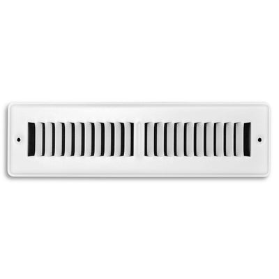 TRUaire 150TSW02X12, 2x12 Return Air Grille, Soft White Steel Wall & Ceiling Vent Cover, 150TSW Series