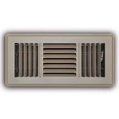 TRUaire 153MB04X10, 4x10 Floor Diffuser, Brown Steel Floor Air Vent, 153MB Series