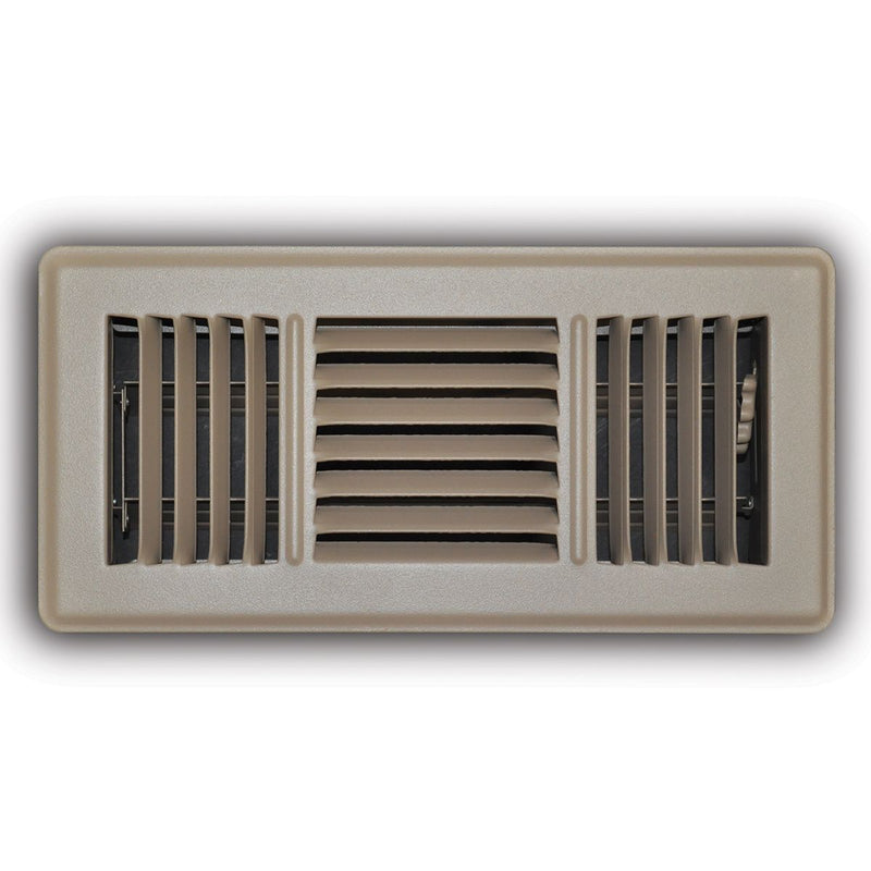 TRUaire 153MB04X10, 4x10 Floor Diffuser, Brown Steel Floor Air Vent, 153MB Series
