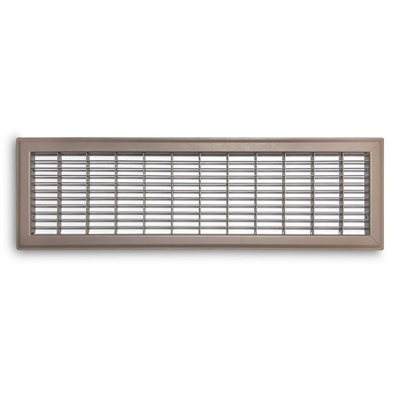 TRUaire 154R06X24, 6x24 Return Air Grille, Brown Aluminum: Steel Wall & Ceiling Vent Cover, 154R Series