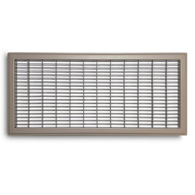 TRUaire 154R10X24, 10x24 Return Air Grille, Brown Aluminum: Steel Wall & Ceiling Vent Cover, 154R Series