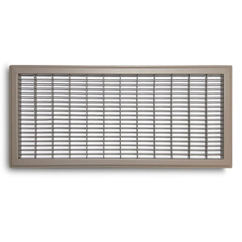 TRUaire 154R10X24, 10x24 Return Air Grille, Brown Aluminum: Steel Wall & Ceiling Vent Cover, 154R Series