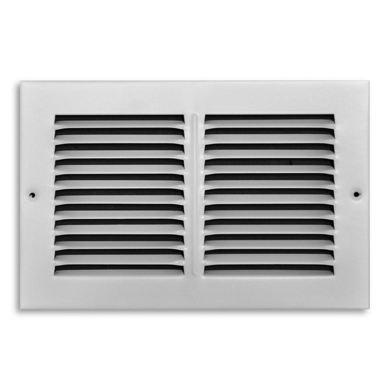 TRUaire 17010X06, 10x6 Return Air Grille, White Steel Wall & Ceiling Vent Cover, 170 Series