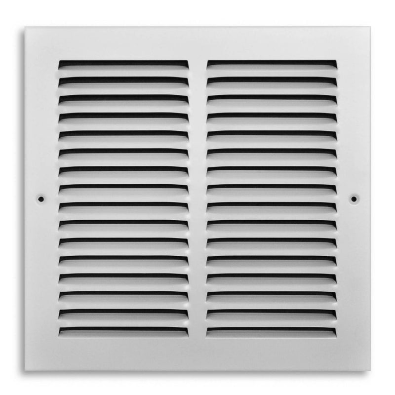 TRUaire 17010X10, 10x10 Return Air Grille, White Steel Wall & Ceiling Vent Cover, 170 Series