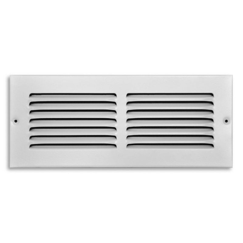 TRUaire 17012X04, 12x4 Return Air Grille, White Steel Wall & Ceiling Vent Cover, 170 Series