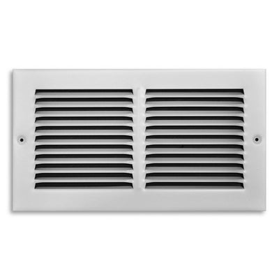 TRUaire 17012X06, 12x6 Return Air Grille, White Steel Wall & Ceiling Vent Cover, 170 Series
