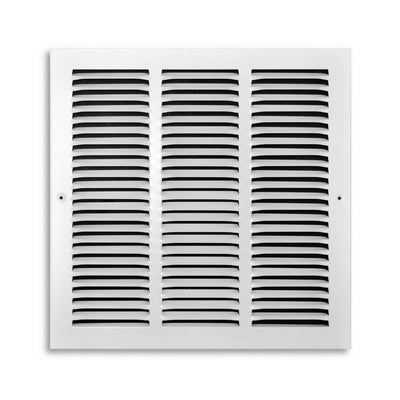 TRUaire 17014X14, 14x14 Return Air Grille, White Steel Wall & Ceiling Vent Cover, 170 Series
