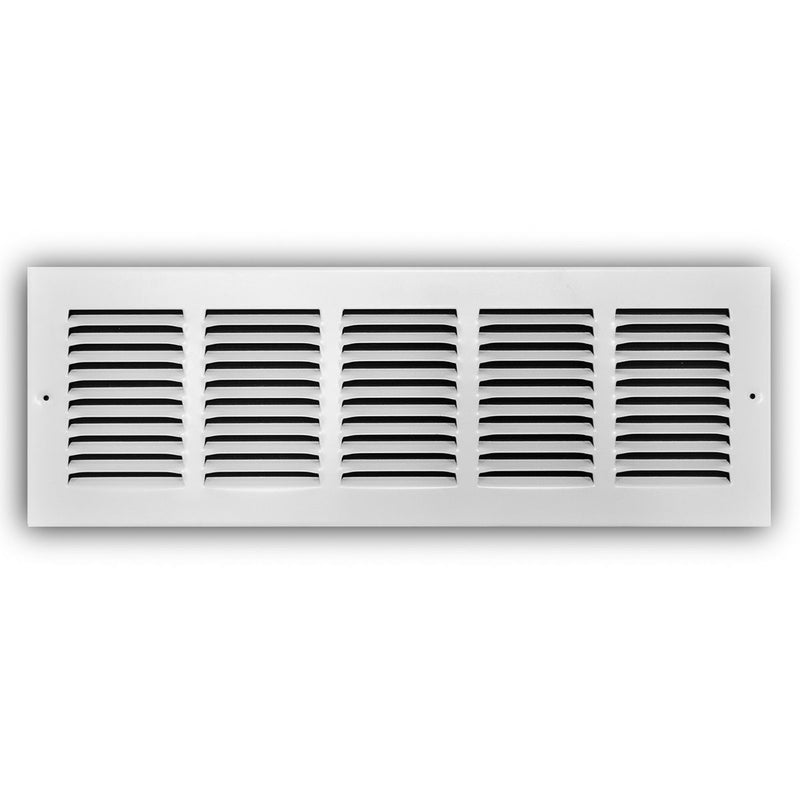 TRUaire 17020X06, 20x6 Return Air Grille, White Steel Wall & Ceiling Vent Cover, 170 Series