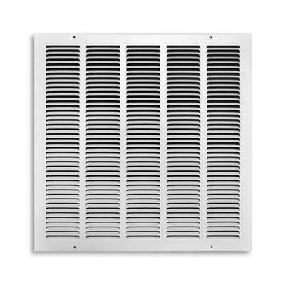 TRUaire 17020X20, 20x20 Return Air Grille, White Steel Wall & Ceiling Vent Cover, 170 Series