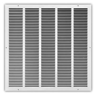 TRUaire 17024X24, 24x24 Return Air Grille, White Steel Wall & Ceiling Vent Cover, 170 Series