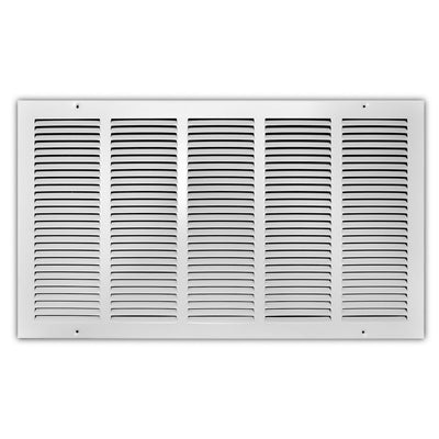 TRUaire 17025X14, 24x14 Return Air Grille, White Steel Wall & Ceiling Vent Cover, 170 Series