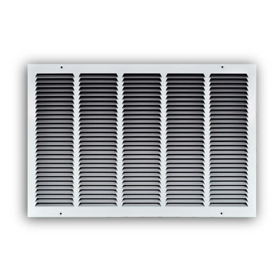 TRUaire 17025X16, 25x16 Return Air Grille, White Steel Wall & Ceiling Vent Cover, 170 Series