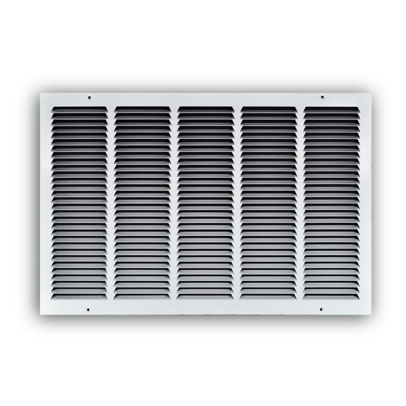 TRUaire 17025X16, 25x16 Return Air Grille, White Steel Wall & Ceiling Vent Cover, 170 Series