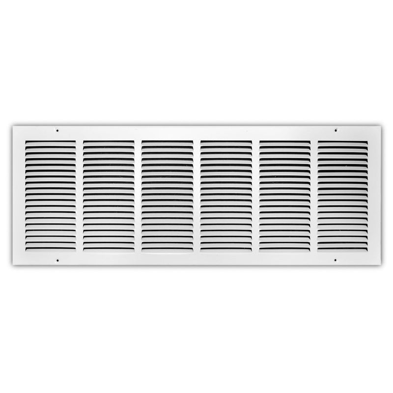 TRUaire 17030X10, 30x10 Return Air Grille, White Steel Wall & Ceiling Vent Cover, 170 Series