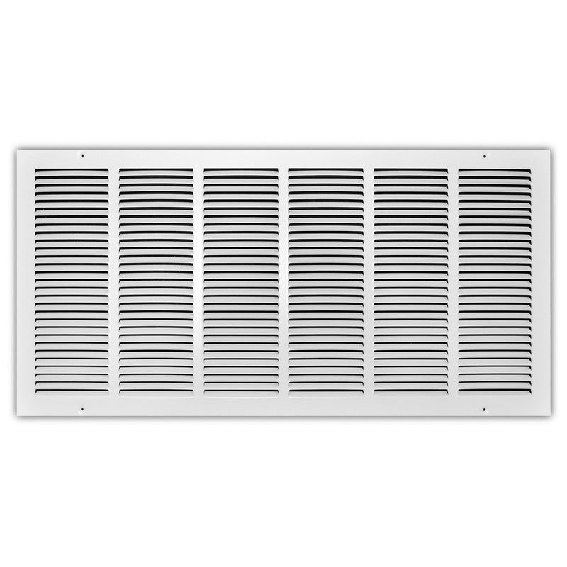TRUaire 17030X14, 30x14 Return Air Grille, White Steel Wall & Ceiling Vent Cover, 170 Series