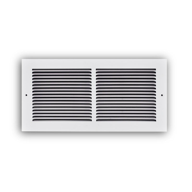 TRUaire 17314X06, 14x6 Return Air Grille, White Steel Wall & Ceiling Vent Cover, 173 Series