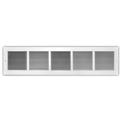 TRUaire 17330X06, 36x6 Return Air Grille, White Steel Wall & Ceiling Vent Cover, 173 Series