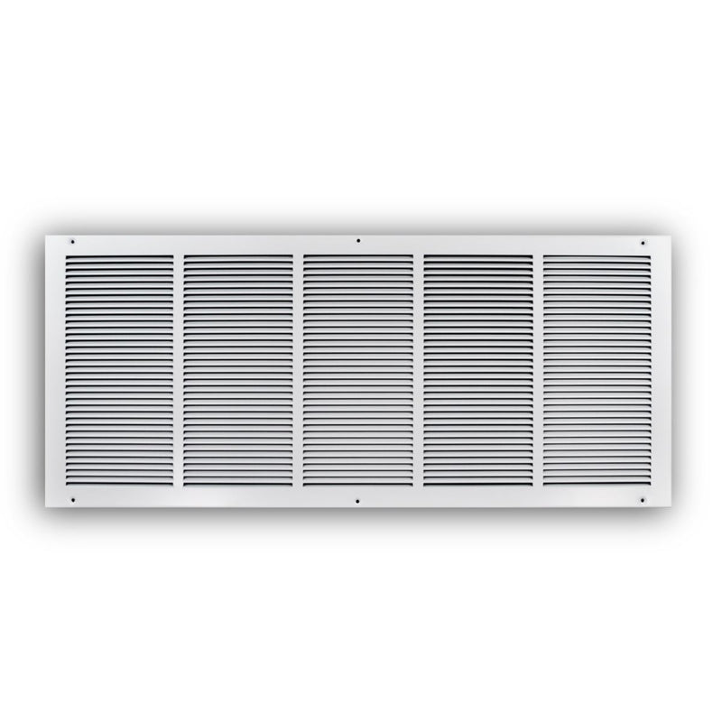 TRUaire 17330X10, 30x10 Return Air Grille, White Steel Wall & Ceiling Vent Cover, 173 Series