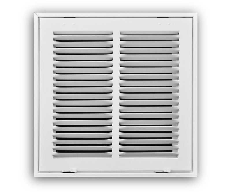 TRUaire 19012X12, 12x12 Return Air Filter Grille, Hinged Face, White Steel Filter Back Vent Cover, Fits 12x12x1 Filter, 190 Series