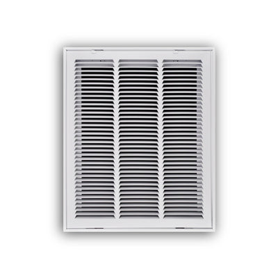 TRUaire 19016X20, 16x20 Return Air Filter Grille, Hinged Face, White Steel Filter Back Vent Cover, Fits 16x20x1 Filter, 190 Series