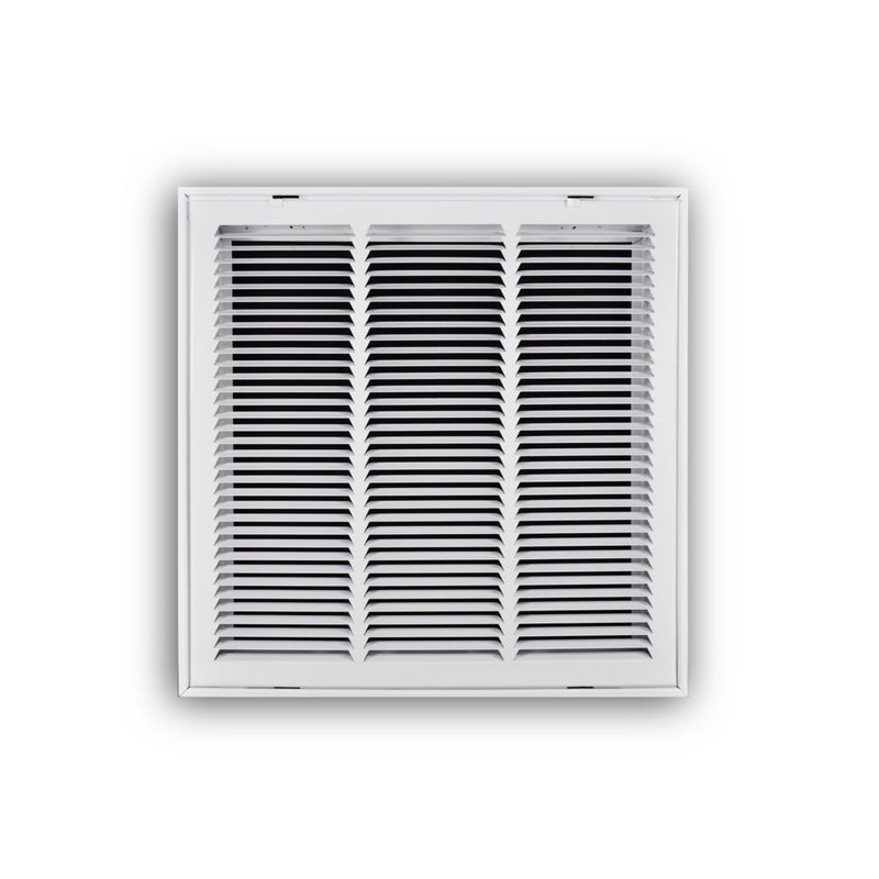 TRUaire 19018X18, 18x18 Return Air Filter Grille, Hinged Face, White Steel Filter Back Vent Cover, Fits 18x18x1 Filter, 190 Series