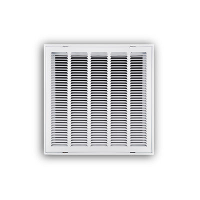 TRUaire 19020X20, 20x20 Return Air Filter Grille, Hinged Face, White Steel Filter Back Vent Cover, Fits 20x20x1 Filter, 190 Series