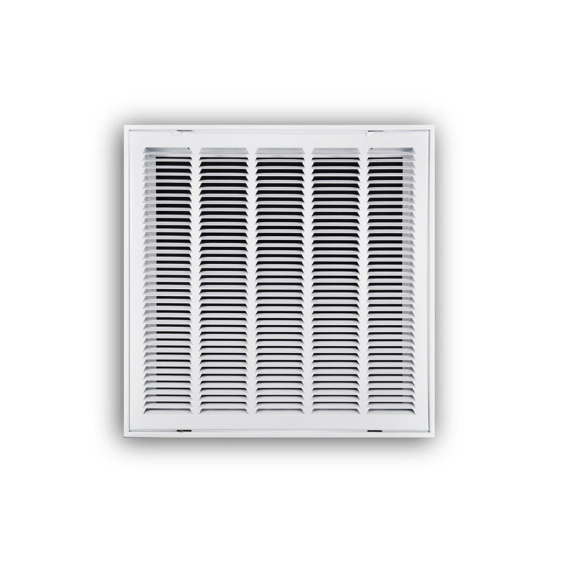TRUaire 19020X20, 20x20 Return Air Filter Grille, Hinged Face, White Steel Filter Back Vent Cover, Fits 20x20x1 Filter, 190 Series