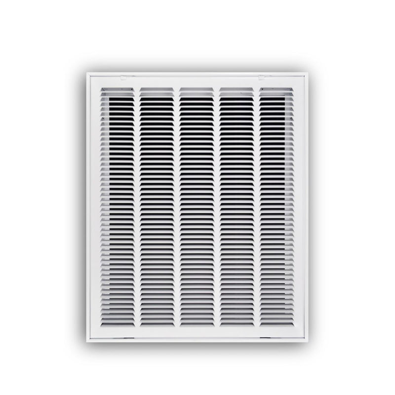 TRUaire 19020X25, 20x25 Return Air Filter Grille, Hinged Face, White Steel Filter Back Vent Cover, Fits 20x25x1 Filter, 190 Series