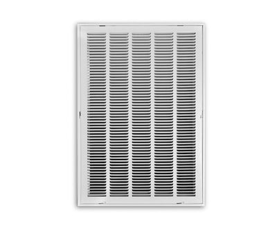TRUaire 19020X30, 20x30 Return Air Filter Grille, Hinged Face, White Steel Filter Back Vent Cover, Fits 20x30x1 Filter, 190 Series
