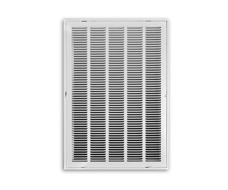TRUaire 19020X30, 20x30 Return Air Filter Grille, Hinged Face, White Steel Filter Back Vent Cover, Fits 20x30x1 Filter, 190 Series