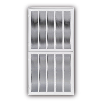 TRUaire 19020X40, 23x43 Return Air Filter Grille, Hinged Face, White Steel Filter Back Vent Cover, Fits 20x40x1 Filter, 190 Series
