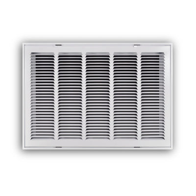 TRUaire 19024X16, 24x16 Return Air Filter Grille, Hinged Face, White Steel Filter Back Vent Cover, Fits 24x16x1 Filter, 190 Series