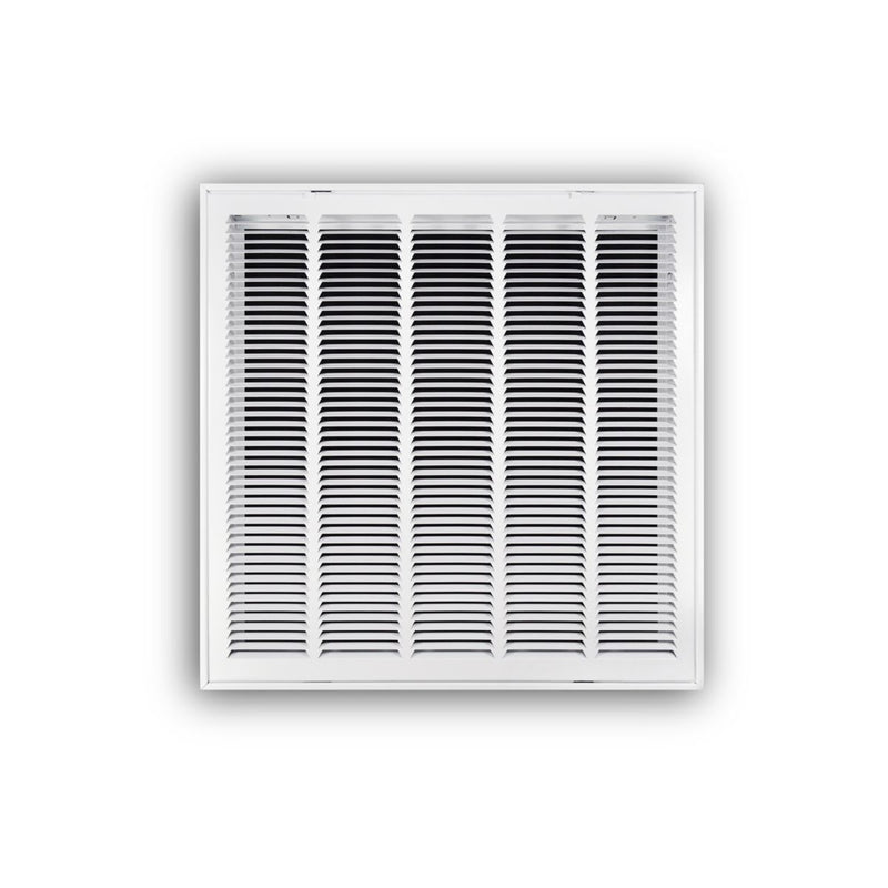 TRUaire 19024X24, 24x24 Return Air Filter Grille, Hinged Face, White Steel Filter Back Vent Cover, Fits 24x24x1 Filter, 190 Series