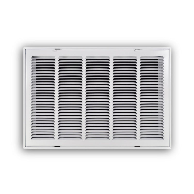 TRUaire 19025X16, 25x16 Return Air Filter Grille, Hinged Face, White Steel Filter Back Vent Cover, Fits 25x16x1 Filter, 190 Series