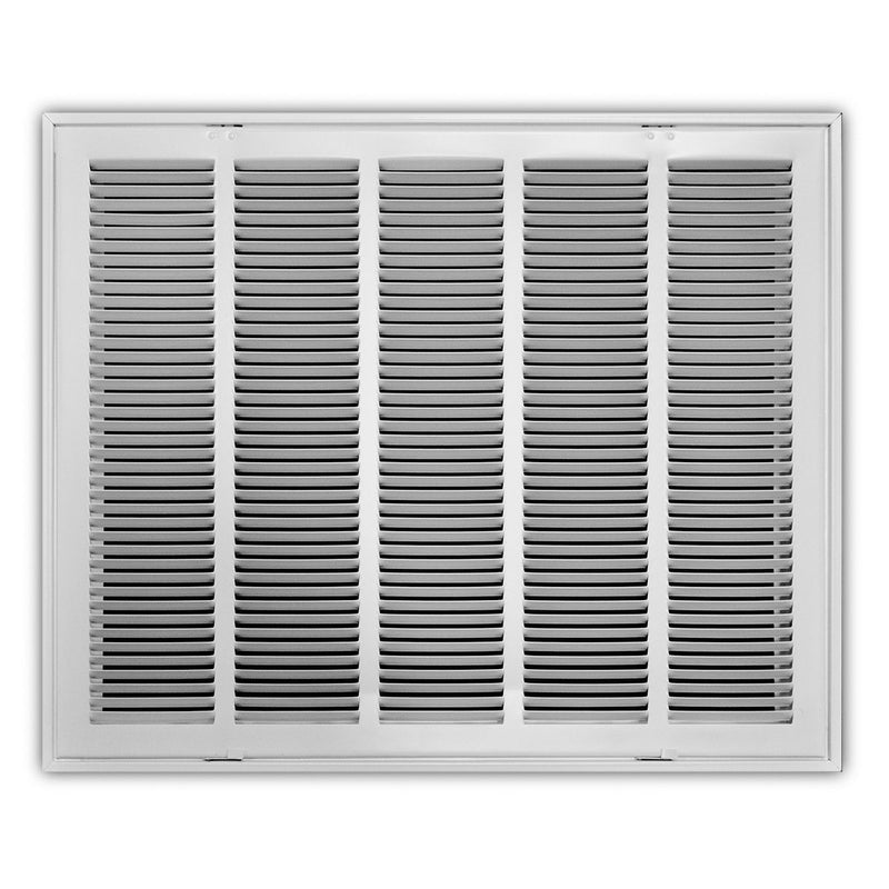 TRUaire 19025X20, 25x20 Return Air Filter Grille, Hinged Face, White Steel Filter Back Vent Cover, Fits 25x20x1 Filter, 190 Series