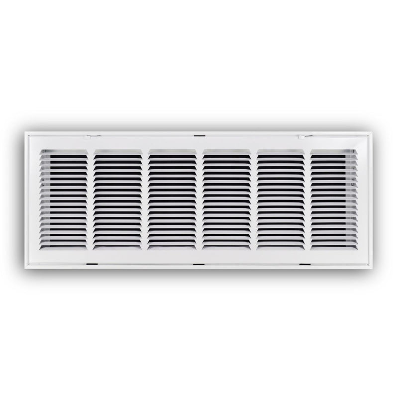 TRUaire 19030X12, 30x12 Return Air Filter Grille, Hinged Face, White Steel Filter Back Vent Cover, Fits 30x12x1 Filter, 190 Series