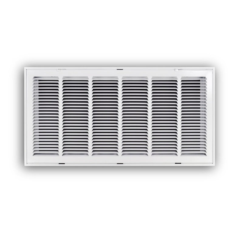 TRUaire 19030X14, 30x14 Return Air Filter Grille, Hinged Face, White Steel Filter Back Vent Cover, Fits 30x14x1 Filter, 190 Series