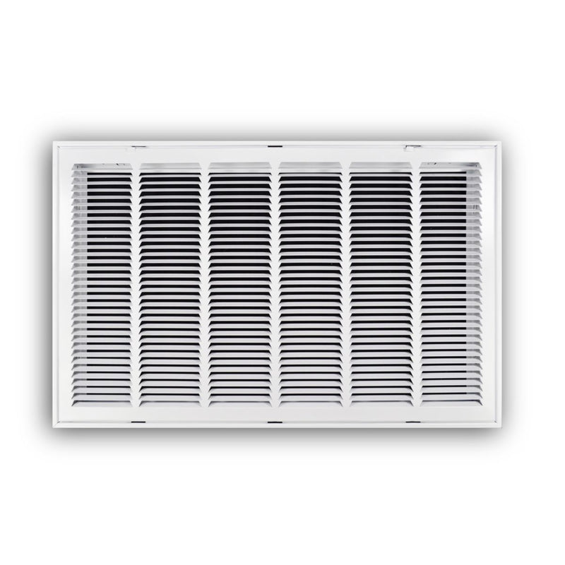 TRUaire 19030X18, 30x18 Return Air Filter Grille, Hinged Face, White Steel Filter Back Vent Cover, Fits 30x18x1 Filter, 190 Series