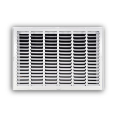 TRUaire 19030X20, 30x20 Return Air Filter Grille, Hinged Face, White Steel Filter Back Vent Cover, Fits 30x20x1 Filter, 190 Series
