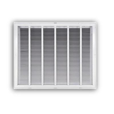 TRUaire 19030X24, 30x24 Return Air Filter Grille, Hinged Face, White Steel Filter Back Vent Cover, Fits 30x24x1 Filter, 190 Series