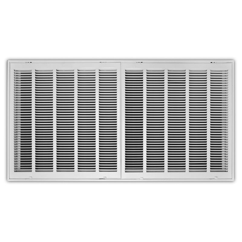 TRUaire 19040X20, 40x20 Return Air Filter Grille, Hinged Face, White Steel Filter Back Vent Cover, Fits 40x20x1 Filter, 190 Series