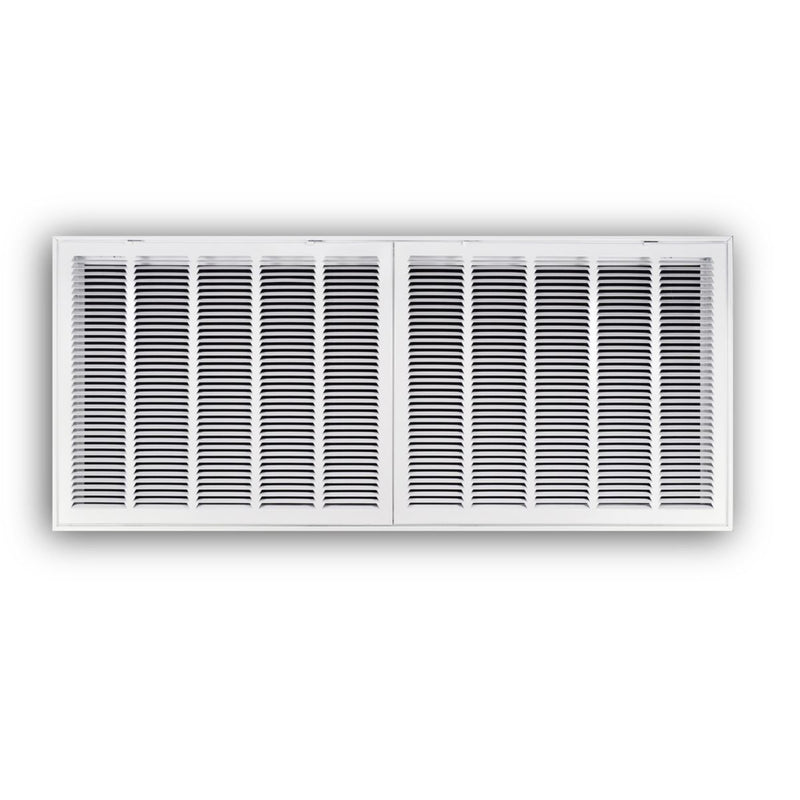 TRUaire 19050X20, 50x20 Return Air Filter Grille, Hinged Face, White Steel Filter Back Vent Cover, Fits 50x20x1 Filter, 190 Series