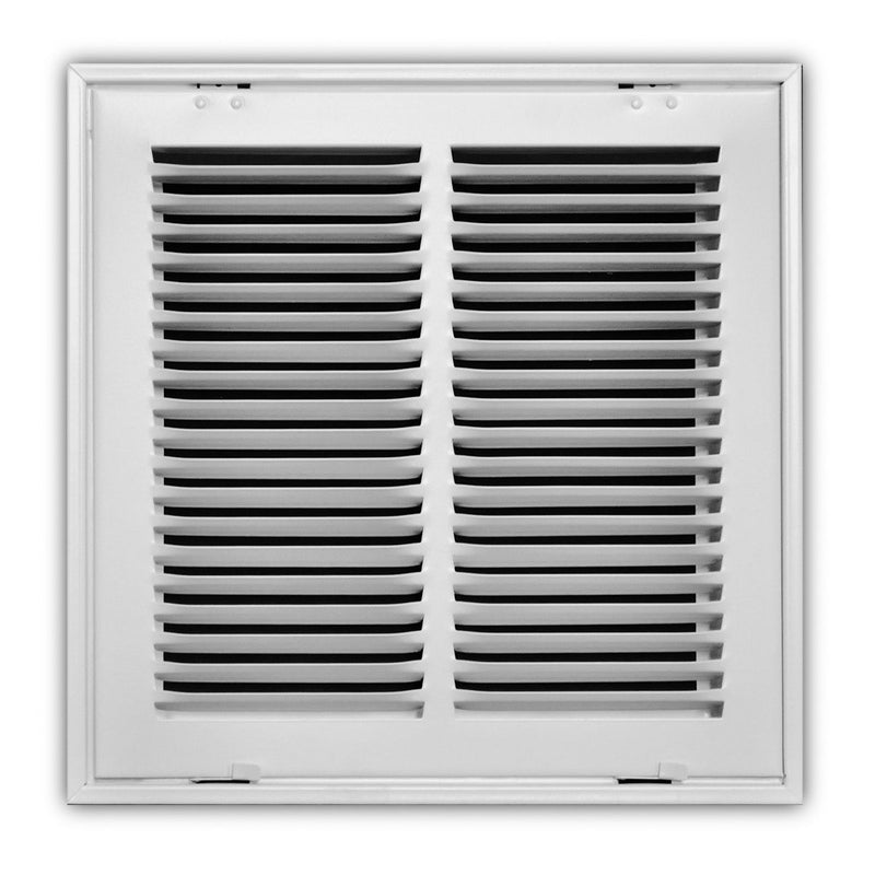 TRUaire 190RF12X12, 12x12 Return Air Filter Grille, Removable Face, White Steel Filter Back Vent Cover, Fits 12x12x1 Filter, 190RF Series