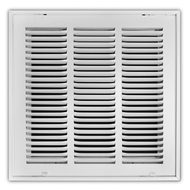 TRUaire 190RF14X14, 14x14 Return Air Filter Grille, Removable Face, White Steel Filter Back Vent Cover, Fits 14x14x1 Filter, 190RF Series