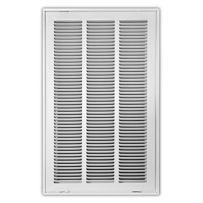 TRUaire 190RF14X24, 14x24 Return Air Filter Grille, Removable Face, White Steel Filter Back Vent Cover, Fits 14x24x1 Filter, 190RF Series