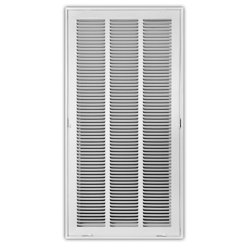 TRUaire 190RF14X30, 14x30 Return Air Filter Grille, Removable Face, White Steel Filter Back Vent Cover, Fits 14x30x1 Filter, 190RF Series