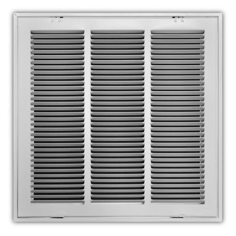 TRUaire 190RF18X18, 18x18 Return Air Filter Grille, Removable Face, White Steel Filter Back Vent Cover, Fits 18x18x1 Filter, 190RF Series
