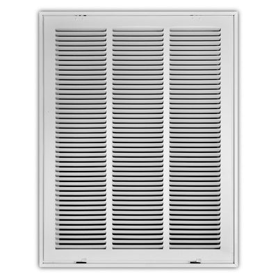 TRUaire 190RF18X24, 18x24 Return Air Filter Grille, Removable Face, White Steel Filter Back Vent Cover, Fits 18x24x1 Filter, 190RF Series