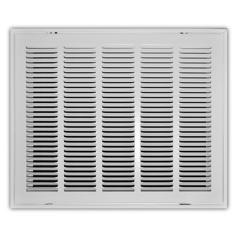 TRUaire 190RF20X16, 20x16 Return Air Filter Grille, Removable Face, White Steel Filter Back Vent Cover, Fits 20x16x1 Filter, 190RF Series